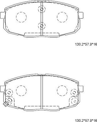 Asimco KD9740 - Brake Pad Set, disc brake autospares.lv