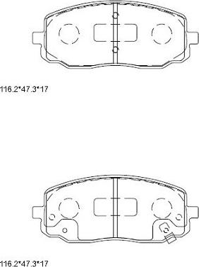 Asimco KD9741 - Brake Pad Set, disc brake autospares.lv