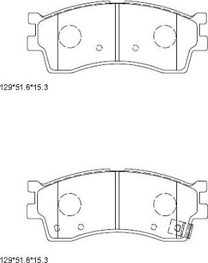 Asimco KD9757 - Brake Pad Set, disc brake autospares.lv