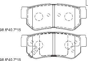 Asimco KD9704 - Brake Pad Set, disc brake autospares.lv