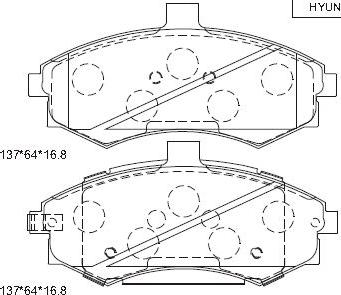 Asimco KD9705 - Brake Pad Set, disc brake autospares.lv