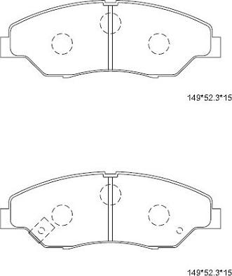 Asimco KD9708 - Brake Pad Set, disc brake autospares.lv