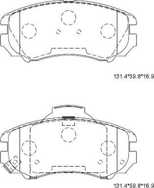 Asimco KD9703 - Brake Pad Set, disc brake autospares.lv