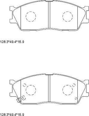 Asimco KD9707 - Brake Pad Set, disc brake autospares.lv