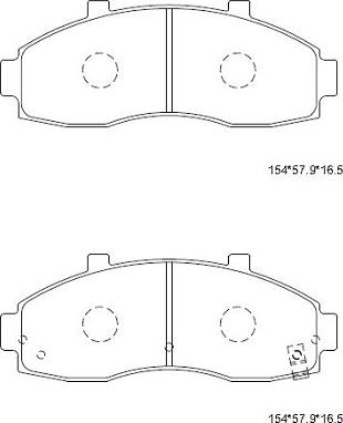 Asimco KD9714 - Brake Pad Set, disc brake autospares.lv