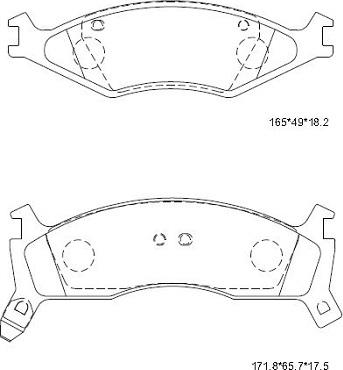 Asimco KD9710 - Brake Pad Set, disc brake autospares.lv