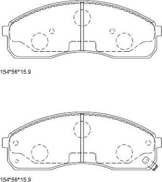 Asimco KD9711 - Brake Pad Set, disc brake autospares.lv