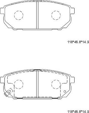 Asimco KD9718 - Brake Pad Set, disc brake autospares.lv