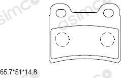 Asimco KD9736 - Brake Pad Set, disc brake autospares.lv