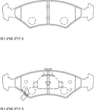 Asimco KD9730 - Brake Pad Set, disc brake autospares.lv