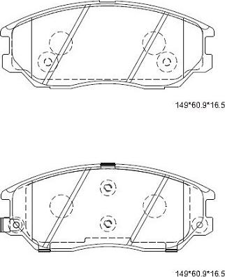 Asimco KD9729 - Brake Pad Set, disc brake autospares.lv