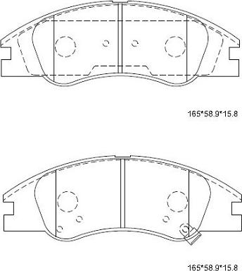 Asimco KD9720 - Brake Pad Set, disc brake autospares.lv