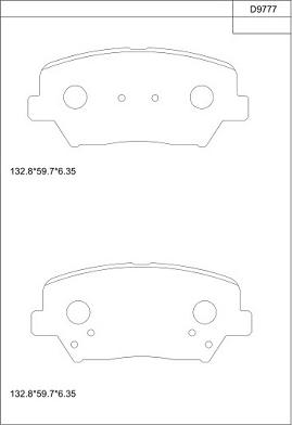 Asimco KD9777 - Brake Pad Set, disc brake autospares.lv