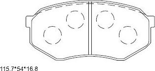 Asimco KD4350 - Brake Pad Set, disc brake autospares.lv