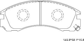 Asimco KD4243 - Brake Pad Set, disc brake autospares.lv