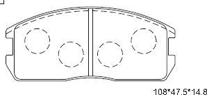 Asimco KD4709 - Brake Pad Set, disc brake autospares.lv