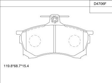 Asimco KD4706F - Brake Pad Set, disc brake autospares.lv