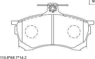 Asimco KD4706 - Brake Pad Set, disc brake autospares.lv