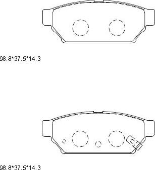 Asimco KD4708 - Brake Pad Set, disc brake autospares.lv