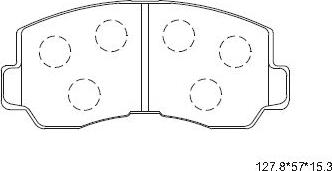 Asimco KD4732 - Brake Pad Set, disc brake autospares.lv