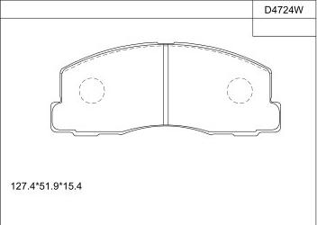 Asimco KD4724W - Brake Pad Set, disc brake autospares.lv