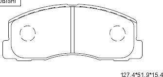 Asimco KD4724 - Brake Pad Set, disc brake autospares.lv