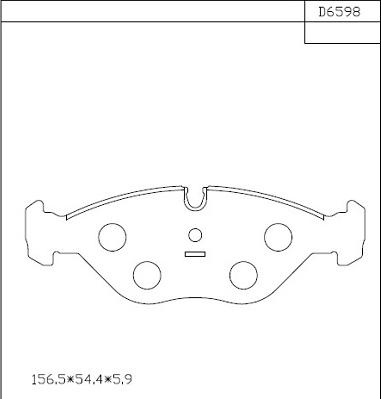 Asimco KD6598 - Brake Pad Set, disc brake autospares.lv