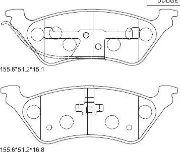 Asimco KD6509 - Brake Pad Set, disc brake autospares.lv