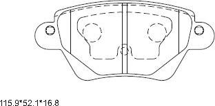 Asimco KD6504 - Brake Pad Set, disc brake autospares.lv