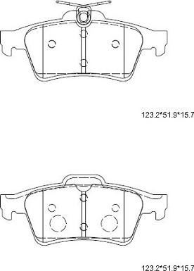 Asimco KD6508 - Brake Pad Set, disc brake autospares.lv