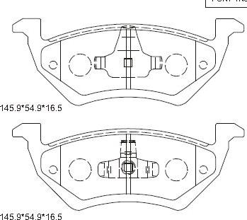 Asimco KD6514 - Brake Pad Set, disc brake autospares.lv