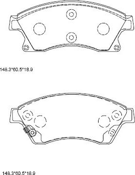 Asimco KD6517 - Brake Pad Set, disc brake autospares.lv