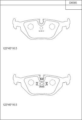 Asimco KD6585 - Brake Pad Set, disc brake autospares.lv