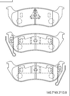 Asimco KD6522 - Brake Pad Set, disc brake autospares.lv