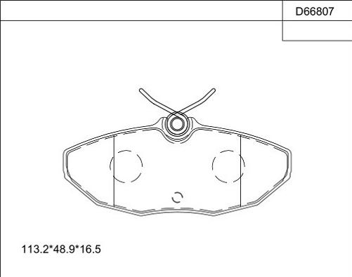 Asimco KD66807 - Brake Pad Set, disc brake autospares.lv