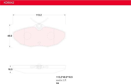 Asimco KD6042 - Brake Pad Set, disc brake autospares.lv