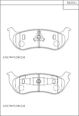 Asimco KD6020 - Brake Pad Set, disc brake autospares.lv