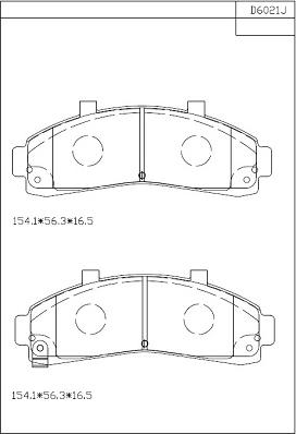 Asimco KD6021 - Brake Pad Set, disc brake autospares.lv