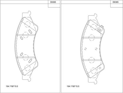 Asimco KD6365 - Brake Pad Set, disc brake autospares.lv