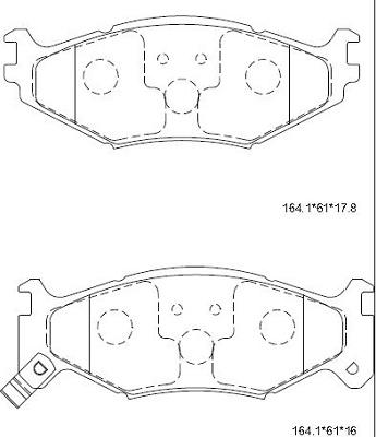 Asimco KD6301 - Brake Pad Set, disc brake autospares.lv