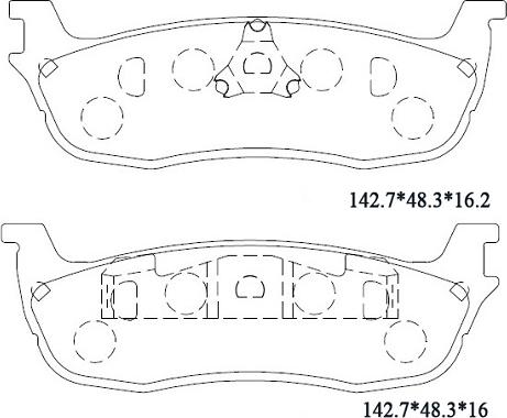 Asimco KD6308 - Brake Pad Set, disc brake autospares.lv