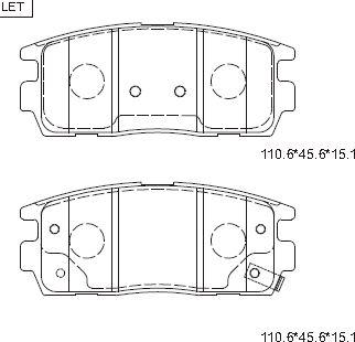 Asimco KD6211 - Brake Pad Set, disc brake autospares.lv