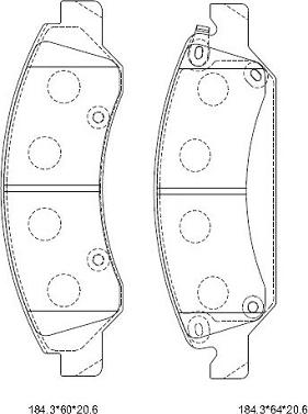 Asimco KD6795 - Brake Pad Set, disc brake autospares.lv