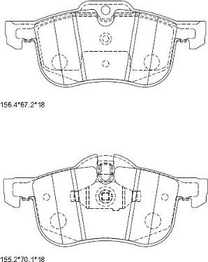 Asimco KD6792 - Brake Pad Set, disc brake autospares.lv