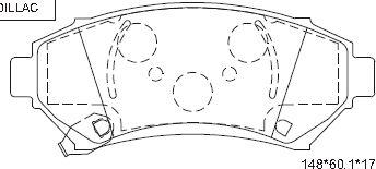 Asimco KD6718 - Brake Pad Set, disc brake autospares.lv