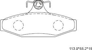 Asimco KD6713 - Brake Pad Set, disc brake autospares.lv