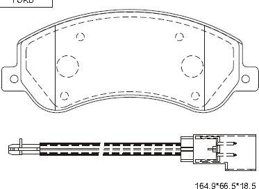 Asimco KD6788 - Brake Pad Set, disc brake autospares.lv