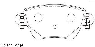 Asimco KD6739 - Brake Pad Set, disc brake autospares.lv