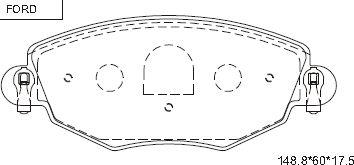 Asimco KD6731 - Brake Pad Set, disc brake autospares.lv