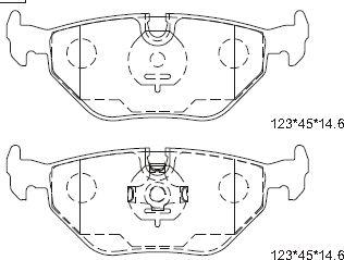 Asimco KD6737 - Brake Pad Set, disc brake autospares.lv